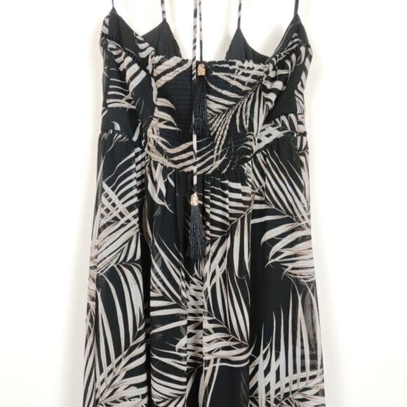 NEW WHBM‎ Palm Print Soft Maxi Dress Halter Size 00 - Picture 5 of 8